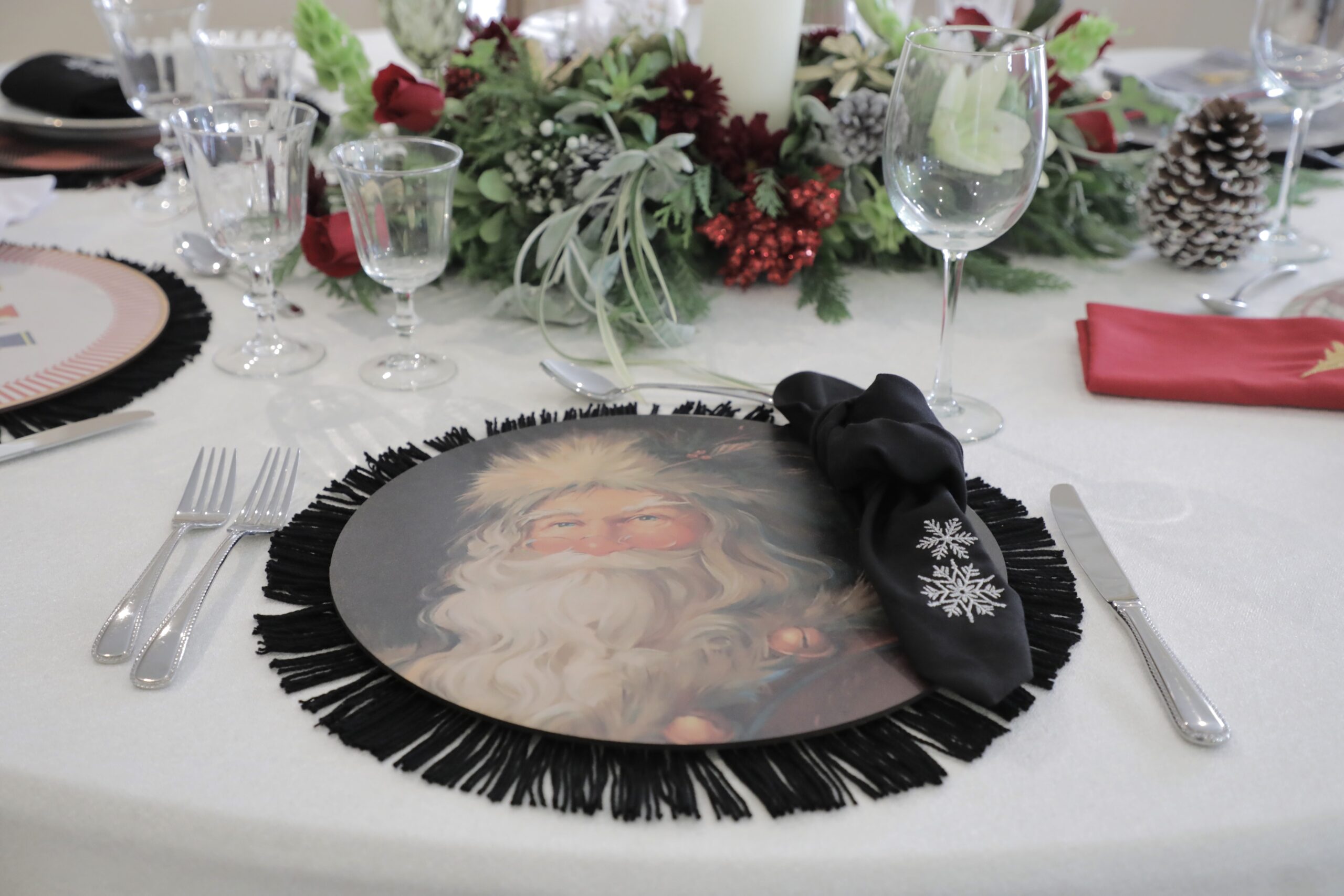 Servilletas de tela de Navidad de 20 x 20 pulgadas, patrón de copo de  nieve, 4 piezas, lavables, cómodas servilletas para decoración de fiestas  de